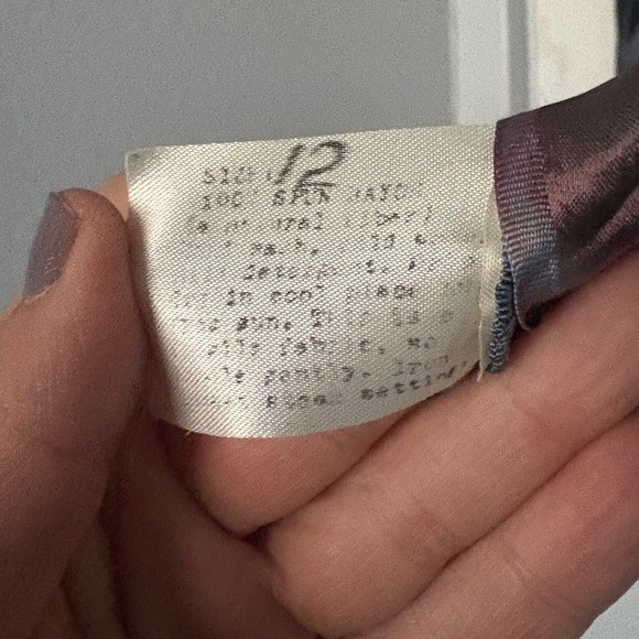 Colorful Ink Stained Satin V-neck Top M Short Sleeves Cropped Festival Hippie - Picture 2 of 7